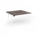 Connex Goal-Post 1200 x 1200 x 725mm Back to Back Add On Bay - White Frame Walnut Top GCO1212-AB-WH-W