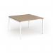 Connex Goal-Post 1200 x 1200 x 725mm Back to Back Desk (2 x 1200mm) - White Frame Kendal Oak Top GCO1212-WH-KO