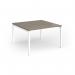 Connex Goal-Post 1200 x 1200 x 725mm Back to Back Desk (2 x 1200mm) - White Frame Nebraska Oak Top GCO1212-WH-NO