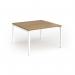 Connex Goal-Post 1200 x 1200 x 725mm Back to Back Desk (2 x 1200mm) - White Frame Oak Top GCO1212-WH-O