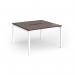 Connex Goal-Post 1200 x 1200 x 725mm Back to Back Desk (2 x 1200mm) - White Frame Walnut Top GCO1212-WH-W