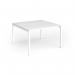 Connex Goal-Post 1200 x 1200 x 725mm Back to Back Desk (2 x 1200mm) - White Frame White Top GCO1212-WH-WH