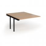 Connex Goal-Post 1200 x 1600 x 725mm Back to Back Add On Bay - Black Frame Beech Top GCO1216-AB-K-B