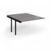 Connex Goal-Post 1200 x 1600 x 725mm Back to Back Add On Bay - Black Frame Grey Oak Top GCO1216-AB-K-GO
