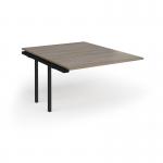 Connex Goal-Post 1200 x 1600 x 725mm Back to Back Add On Bay - Black Frame Nebraska Oak Top GCO1216-AB-K-NO