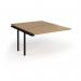 Connex Goal-Post 1200 x 1600 x 725mm Back to Back Add On Bay - Black Frame Oak Top GCO1216-AB-K-O