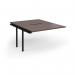 Connex Goal-Post 1200 x 1600 x 725mm Back to Back Add On Bay - Black Frame Walnut Top GCO1216-AB-K-W