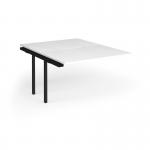 Connex Goal-Post 1200 x 1600 x 725mm Back to Back Add On Bay - Black Frame White Top GCO1216-AB-K-WH