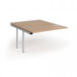 Connex Goal-Post 1200 x 1600 x 725mm Back to Back Add On Bay - Silver Frame Beech Top GCO1216-AB-S-B