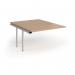 Connex Goal-Post 1200 x 1600 x 725mm Back to Back Add On Bay - Silver Frame Beech Top GCO1216-AB-S-B
