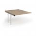 Connex Goal-Post 1200 x 1600 x 725mm Back to Back Add On Bay - Silver Frame Kendal Oak Top GCO1216-AB-S-KO