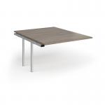 Connex Goal-Post 1200 x 1600 x 725mm Back to Back Add On Bay - Silver Frame Nebraska Oak Top GCO1216-AB-S-NO
