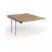 Connex Goal-Post 1200 x 1600 x 725mm Back to Back Add On Bay - Silver Frame Oak Top GCO1216-AB-S-O