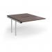 Connex Goal-Post 1200 x 1600 x 725mm Back to Back Add On Bay - Silver Frame Walnut Top GCO1216-AB-S-W