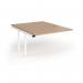 Connex Goal-Post 1200 x 1600 x 725mm Back to Back Add On Bay - White Frame Beech Top GCO1216-AB-WH-B