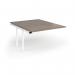 Connex Goal-Post 1200 x 1600 x 725mm Back to Back Add On Bay - White Frame Nebraska Oak Top GCO1216-AB-WH-NO