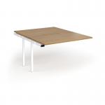 Connex Goal-Post 1200 x 1600 x 725mm Back to Back Add On Bay - White Frame Oak Top GCO1216-AB-WH-O