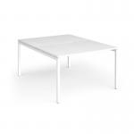 Connex Goal-Post 1200 x 1600 x 725mm Back to Back Desk (2 x 1200mm) - White Frame White Top GCO1216-WH-WH