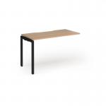 Connex Goal-Post 1200 x 600 x 725mm Single Add On Bay - Black Frame Beech Top GCO126-AB-K-B