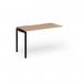 Connex Goal-Post 1200 x 600 x 725mm Single Add On Bay - Black Frame Beech Top GCO126-AB-K-B