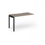 Connex Goal-Post 1200 x 600 x 725mm Single Add On Bay - Black Frame Nebraska Oak Top GCO126-AB-K-NO