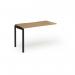 Connex Goal-Post 1200 x 600 x 725mm Single Add On Bay - Black Frame Oak Top GCO126-AB-K-O