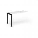 Connex Goal-Post 1200 x 600 x 725mm Single Add On Bay - Black Frame White Top GCO126-AB-K-WH