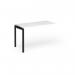 Connex Goal-Post 1200 x 600 x 725mm Single Add On Bay - Black Frame White Top GCO126-AB-K-WH