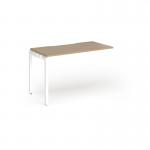 Connex Goal-Post 1200 x 600 x 725mm Single Add On Bay - White Frame Kendal Oak Top GCO126-AB-WH-KO
