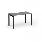 Connex Goal-Post 1200 x 600 x 725mm Single Desk - Black Frame Grey Oak Top GCO126-K-GO