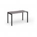 Connex Goal-Post 1200 x 600 x 725mm Single Desk - Black Frame Grey Oak Top GCO126-K-GO