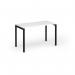 Connex Goal-Post 1200 x 600 x 725mm Single Desk - Black Frame White Top GCO126-K-WH