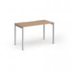Connex Goal-Post 1200 x 600 x 725mm Single Desk - Silver Frame Beech Top GCO126-S-B
