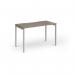 Connex Goal-Post 1200 x 600 x 725mm Single Desk - Silver Frame Nebraska Oak Top GCO126-S-NO
