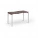 Connex Goal-Post 1200 x 600 x 725mm Single Desk - Silver Frame Walnut Top GCO126-S-W