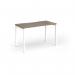 Connex Goal-Post 1200 x 600 x 725mm Single Desk - White Frame Nebraska Oak Top GCO126-WH-NO