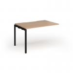 Connex Goal-Post 1200 x 800 x 725mm Single Add On Bay - Black Frame Beech Top GCO128-AB-K-B