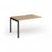 Connex Goal-Post 1200 x 800 x 725mm Single Add On Bay - Black Frame Beech Top GCO128-AB-K-B