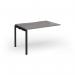 Connex Goal-Post 1200 x 800 x 725mm Single Add On Bay - Black Frame Grey Oak Top GCO128-AB-K-GO