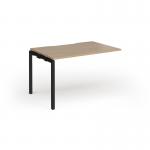 Connex Goal-Post 1200 x 800 x 725mm Single Add On Bay - Black Frame Kendal Oak Top GCO128-AB-K-KO