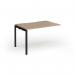 Connex Goal-Post 1200 x 800 x 725mm Single Add On Bay - Black Frame Kendal Oak Top GCO128-AB-K-KO