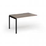 Connex Goal-Post 1200 x 800 x 725mm Single Add On Bay - Black Frame Nebraska Oak Top GCO128-AB-K-NO