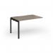 Connex Goal-Post 1200 x 800 x 725mm Single Add On Bay - Black Frame Nebraska Oak Top GCO128-AB-K-NO