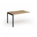 Connex Goal-Post 1200 x 800 x 725mm Single Add On Bay - Black Frame Oak Top GCO128-AB-K-O