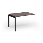 Connex Goal-Post 1200 x 800 x 725mm Single Add On Bay - Black Frame Walnut Top GCO128-AB-K-W