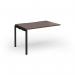 Connex Goal-Post 1200 x 800 x 725mm Single Add On Bay - Black Frame Walnut Top GCO128-AB-K-W
