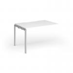Connex Goal-Post 1200 x 800 x 725mm Single Add On Bay - Silver Frame White Top GCO128-AB-S-WH