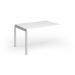Connex Goal-Post 1200 x 800 x 725mm Single Add On Bay - Silver Frame White Top GCO128-AB-S-WH