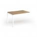 Connex Goal-Post 1200 x 800 x 725mm Single Add On Bay - White Frame Oak Top GCO128-AB-WH-O