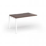 Connex Goal-Post 1200 x 800 x 725mm Single Add On Bay - White Frame Walnut Top GCO128-AB-WH-W